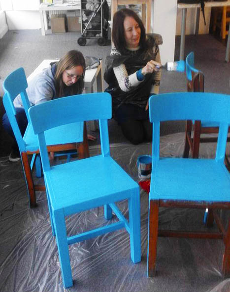Painting chairs